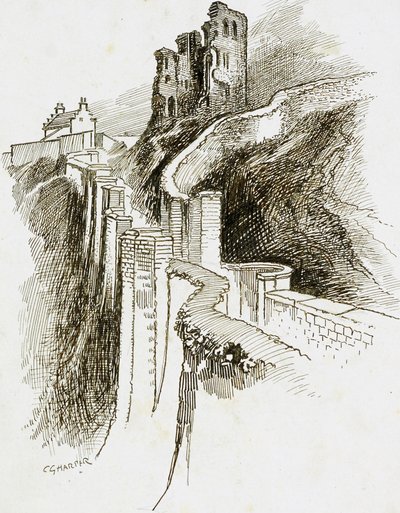 स्कारबोरो कैसल, उत्तरी यॉर्कशायर, 1892-1933 द्वारा चार्ल्स जॉर्ज हार्पर