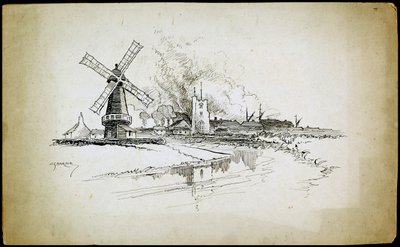 वेलिंगटन विंडमिल, बार्किंग, लंदन, 1892-1933 द्वारा चार्ल्स जॉर्ज हार्पर