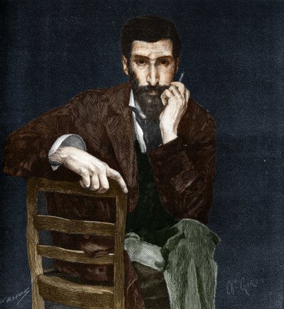 ब्रेज़ा के पियरे सवोर्गन का पोर्ट्रेट (1852-1905), फ्रांसीसी खोजकर्ता। द्वारा चार्ल्स गिरोन