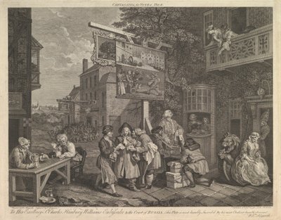 वोट के लिए कैनवसिंग, प्लेट II: इलेक्शन के चार प्रिंट, 20 फरवरी, 1757। द्वारा चार्ल्स ग्रिग्नेशन