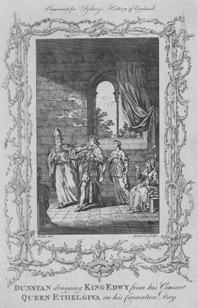 डोनटन अपने कॉरोनेशन डे, 1773 पर किंग कॉव को अपनी कॉन्सर्ट क्वीन एथेलिगा से खींचते हुए। द्वारा चार्ल्स ग्रिग्नेशन