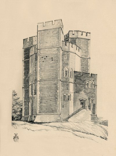 ऑर्फोर्ड कैसल का बाहरी हिस्सा, सफोल्क द बैटनमेंट्स बहाल, 1931 द्वारा चार्ल्स हेनरी बॉर्न क्वेनेल