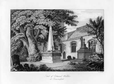 एडमंड वालर का मकबरा, बीकन्सफील्ड, बकिंघमशायर, 1840। द्वारा चार्ल्स जे स्मिथ