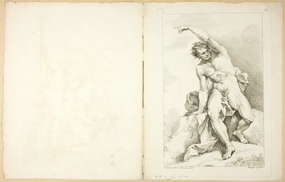 चित्र (रेक्टो और वर्सो), अकादमियों के चित्रों की पहली पुस्तक से, रॉयल अकादमी के प्रोफेसरों द्वारा आंशिक रूप से उत्कीर्ण द्वारा चार्ल्स जोसेफ नतोइरे