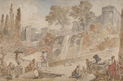 1760 में टिवोली में विला डी एस्टे के बगीचे। द्वारा चार्ल्स जोसेफ नतोइरे