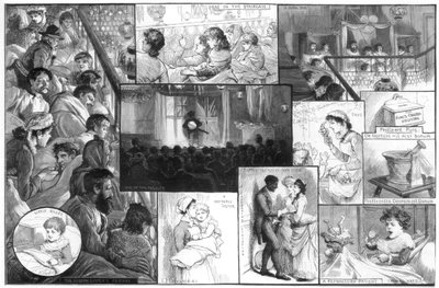1885 में किंग्स कॉलेज अस्पताल में एक मनोरंजन। द्वारा चार्ल्स जोसेफ स्टैनलैंड