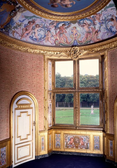 Chateau de Vaux Le Visomte (Vaux-Le-Vicomte) में स्नान कक्ष। चार्ल्स लेब्रून (ले ब्रून) की पेंटिंग (1619-1690) द्वारा चार्ल्स ले ब्रून