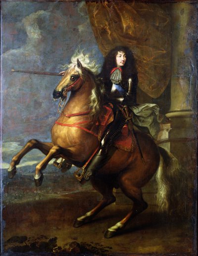 लुई XIV (1638-1715) c.1668 के अश्वारोही चित्र द्वारा Charles Le Brun