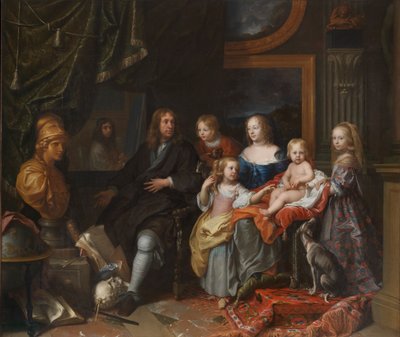 एवरहार्ड जबाक और उनका परिवार, c.1660 (कैनवास पर तेल) द्वारा चार्ल्स ले ब्रून
