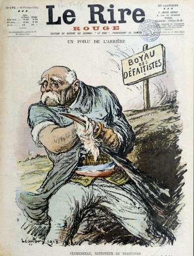 एक बालों वाला पिछला: क्लेमेंसौ, ट्रेंच क्लीनर। 16/02/1918 से "" द लाफ्टर "" को कवर करें द्वारा चार्ल्स लिएंड्रे