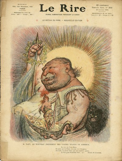 ले रीयर के कवर के लिए चार्ल्स लिएंड्रे (1862-1934) का चित्रण, नंबर 312, 23/01/09 - अमेरिका यूएसए यूएसए - विलियम हॉवर्ड टैफ्ट (1857-1930), राष्ट्रपति द्वारा चार्ल्स लिएंड्रे