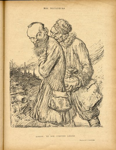 ले रीयर में चार्ल्स लिएंड्रे (1862-1934) का चित्रण, 29/05/20 - लोरियट और उनके सहयोगी लेनिन - यूएस - लेनिन, लोरियट द्वारा चार्ल्स लिएंड्रे