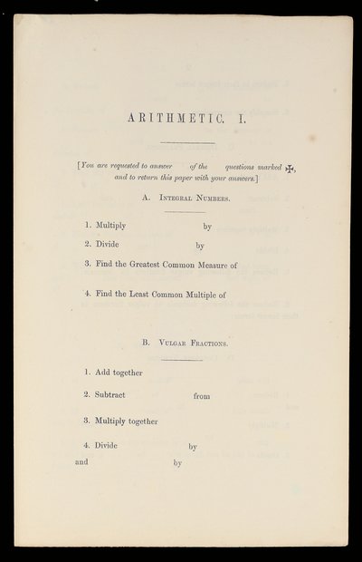 अंकगणित, ऑक्सफोर्ड यूनिवर्सिटी प्रेस, c.1870 (प्रिंट) द्वारा चार्ल्स लुत्विज डोड्सन