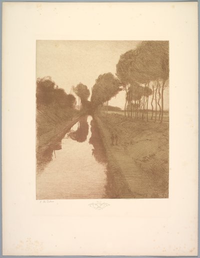 लैंडस्केप सूट: लैंडस्केप, प्लेट 3, नोट, बैट, 1892-1893। द्वारा चार्ल्स मैरी ड्यूलाक