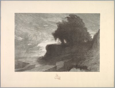 लैंडस्केप सूट: लैंडस्केप, प्लेट 4, नोट, सांप, 1892-1893। द्वारा चार्ल्स मैरी ड्यूलाक