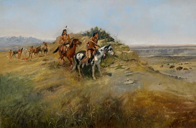 बफेलो हंट, 1891 द्वारा Charles Marion Russell