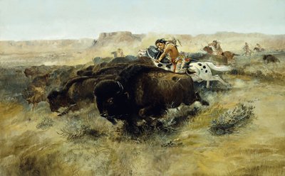भैंस का शिकार नं। 7, 1892-1895 द्वारा चार्ल्स मैरियन रसेल