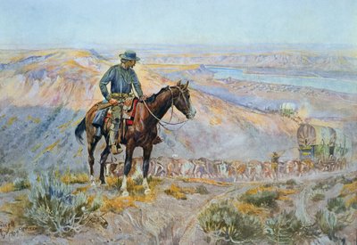 वैगन बॉस (कैनवास पर तेल) द्वारा Charles Marion Russell