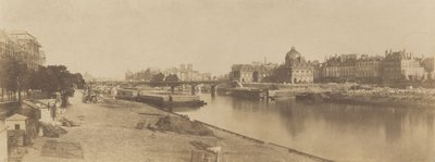 1853 में नोट्रे डेम की ओर देख रहे पोंट डु कैरोसेल से सीन। द्वारा चार्ल्स मारविल