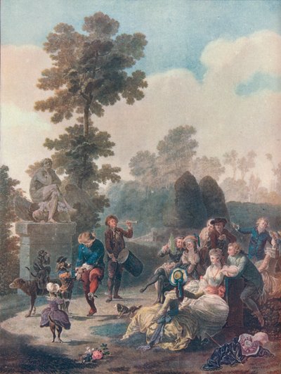 द टैम्बोरिन, c1780 द्वारा चार्ल्स मेल्चिएर डेसकोर्टिस