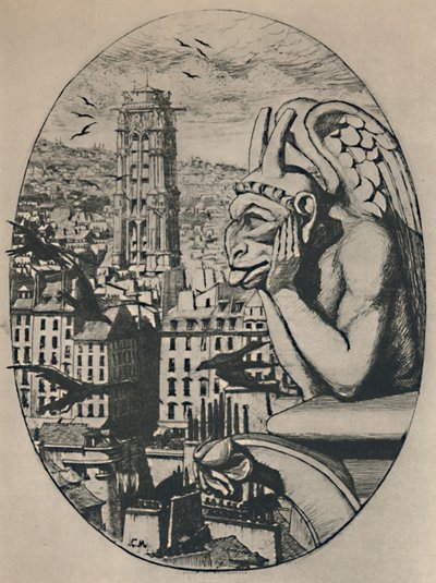 ले स्ट्रीज 8 वीं स्टेट 6 34 x 5 18 इंच, 1853, 1927 द्वारा चार्ल्स मेरियन
