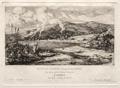 1845, 1845, अकरोआ में द लिटिल फ्रेंच कॉलोनी। द्वारा चार्ल्स मेरियन
