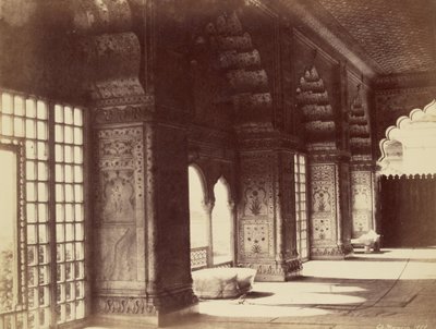 दीवान-ए-खास में क्रिस्टल सिंहासन का आंतरिक भाग द्वारा चार्ल्स मोरविया