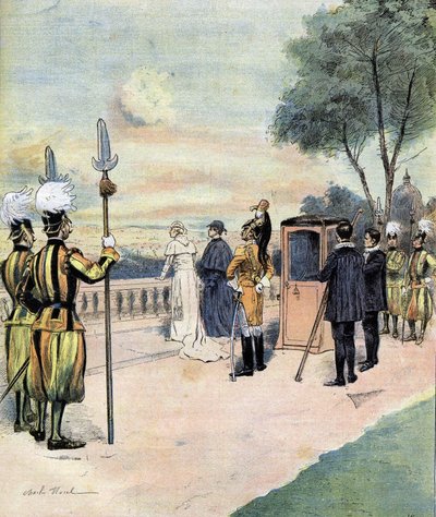 पोप लियो XIII 1893 में वेटिकन गार्डन में श्री सी.एच. मोरेली द्वारा ड्राइंग द्वारा चार्ल्स मोरेल