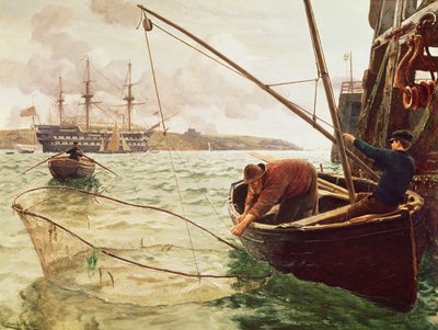 ए स्मेल्ट नेट, 1886 द्वारा Charles Napier Hemy