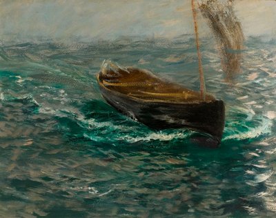 एक सेलिंग डेंगी का अध्ययन (कागज पर तेल) द्वारा Charles Napier Hemy