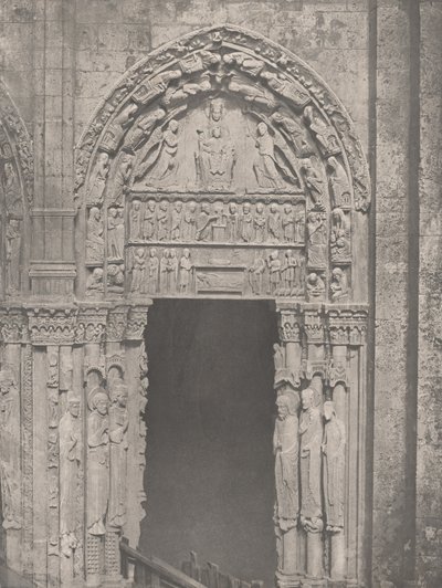 चार्ट्रेस कैथेड्रल, वेस्ट साइड, राइट साइड डोर, XIIth सेंचुरी ..., सी। 1857. द्वारा चार्ल्स नेग्रे