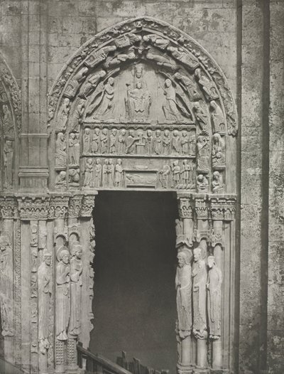चार्ट्रेस कैथेड्रल: हमारी लेडी ऑफ चार्ट्रेस, 1857 के साथ शाही पोर्टल का सही दरवाजा। द्वारा चार्ल्स नेग्रे
