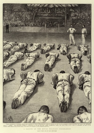 रॉयल मिलिट्री टूर्नामेंट में एक सलामी द्वारा Charles Paul Renouard