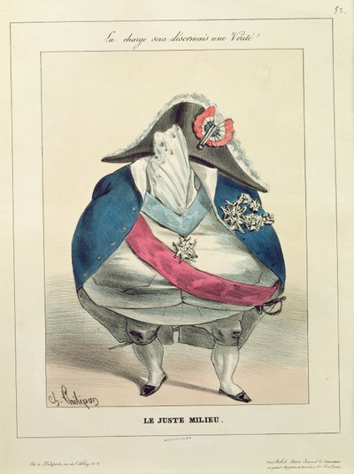 &39;द हैप्पी मीडियम&39;, लुइस-फिलिप (1773-1850) द्वारा चार्ल्स फिलिप