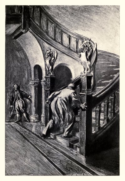 चार्ल्स रेमंड मैकॉली (1871-1934) द्वारा सचित्र रॉबर्ट लुई स्टीवेन्सन (1850-1894) द्वारा 'स्ट्रेंज केस ऑफ डॉ जेकेल एंड मिस्टर हाइड' से उन्होंने एक तरह का रोना दिया और ऊपर की ओर कोड़े मारे। द्वारा चार्ल्स रेमंड मैकॉली
