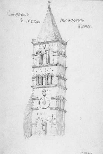 कैंपेनाइल, एस। मारिया मैगीगोर, रोम, 1891 द्वारा चार्ल्स रेनी मैकिन्टोश