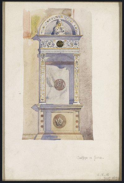 जेसुइट वेदी का अध्ययन, सर्टोसा डी पाविया, 1891 द्वारा चार्ल्स रेनी मैकिन्टोश