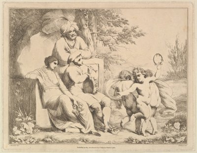 एक पाइपर के लिए तीन पुट्टी का नृत्य, 1 मार्च, 1780। द्वारा चार्ल्स रूबेन राइली