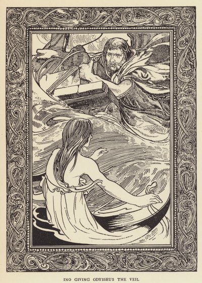 ओडीसियस को घूंघट देते हुए द्वारा Sir John Charles Robinson