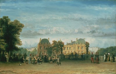 लक्ज़मबर्ग गार्डन, 1849 (पैनल) द्वारा चार्ल्स रोचूसन