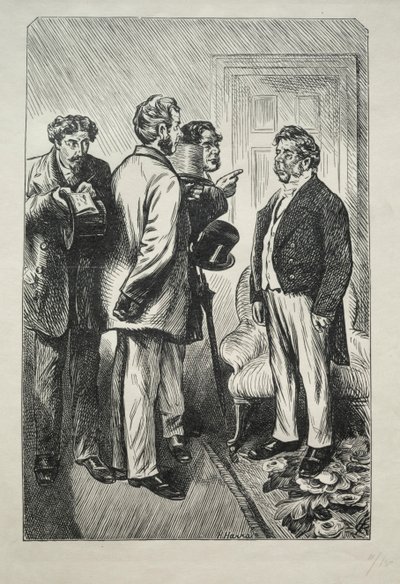 हमारे क्रिसमस तुर्की, श्री बोब्स्बी चिंतित, 1868। द्वारा चार्ल्स सैमुअल कीने