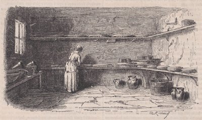 Le Magasin Pittoresque, ca से एक डेयरी। 1852. द्वारा चार्ल्स टैमिसिएर