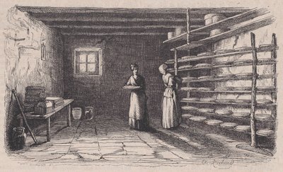 मैगासिन पित्तोरेस्क, सीए से एक पनीर कारखाना। 1852. द्वारा चार्ल्स टैमिसिएर