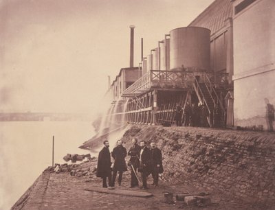 एनेक्स के बाहर पानी के टैंक, पेरिस प्रदर्शनी यूनिवर्स, 1855। द्वारा चार्ल्स थर्स्टन थॉम्पसन