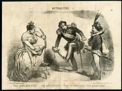 Le Charivari . में चार्ल्स वर्नियर (? -1887) द्वारा चित्रण द्वारा चार्ल्स वर्नियर