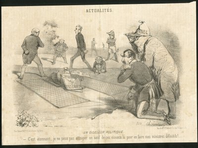 ले चरिवारी में चार्ल्स वर्नियर (? -1887) द्वारा चित्रण - एक राजनीतिक बहिन - गणतंत्र के राष्ट्रपति, मिनिस्टर डे ल'इंटीरियर - थियर्स एडॉल्फे, नेपोलियन III, फॉचर लियोन (1803-1854) - पोर्टफोलियो द्वारा चार्ल्स वर्नियर