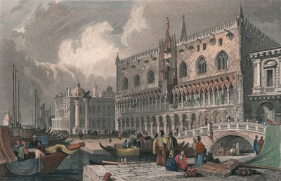 द ग्रैंड कैनाल एंड डॉग्स पैलेस, वेनिस, 1844। द्वारा चार्ल्स वेस्टवुड