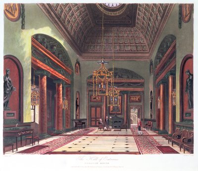 प्रवेश द्वार, कार्लटन हाउस, आर। रीव, पब द्वारा उत्कीर्ण है 1819 WHPyne द्वारा द्वारा चार्ल्स वाइल्ड
