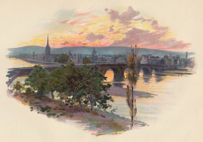 पर्थ, ब्रिज एंड से, 1907, सी 1890 द्वारा चार्ल्स विल्किंसन