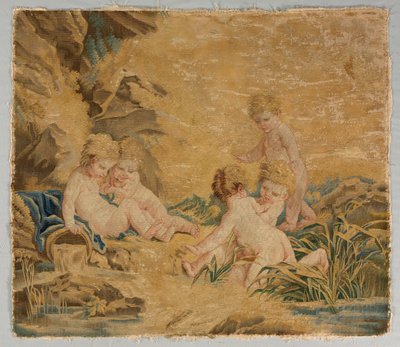 बच्चे खेल रहे हैं: द बाथ, 1700s। द्वारा चारोन